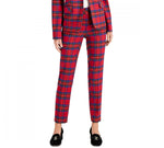 Charter Club Women's Plaid Ankle Pants Red 18