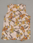 A New Day Women's Floral Print Sleeveless Button Front Blouse Shirt Top