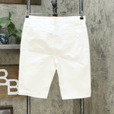 DG2 by Diane Gilman Petite Virtual Stretch Pull On Bermuda Shorts White PM