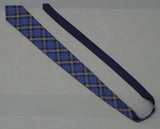 Tommy Hilfiger Plaid Silk Necktie Vintage Tie Blue Gold