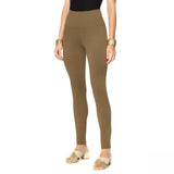 MarlaWynne Women's Ponte Stretch Knit Solutions Leggings Olive Gray XS