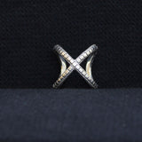 Samuel B. Collection Sterling Silver Braided X Ring