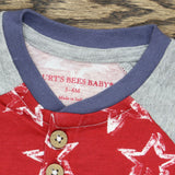 Burt's Bees Baby Painted Stars Organic Cotton Henley Bodysuit