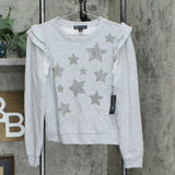 NWT INC International Concepts Women's Ruffled Star Sweatshirt. 100107991B Small