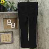 DG2 by Diane Gilman Pull On Stretch Ponte Boot Cut Pants Black Petite Medium
