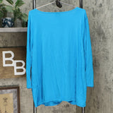 Slinky Brand Women's Plus Size 2 Pack 3/4-Sleeve Twist Front Tunic Tops