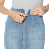 New G By Giuliana Womens Straight Zip-Front Denim Skirt. 693907 6