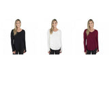 Wander by Hottotties Women's Waffle Collection Lea Long Sleeve V-Neck Top