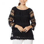 Antthony Women's Off the Shoulder Crochet Lace Top