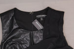 New BROOKE SHIELDS Timeless Asymmetrical Faux Leather Drape Front Top. A342033 8