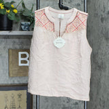 Knox Rose Women's Sleeveless Gauze Tank Top