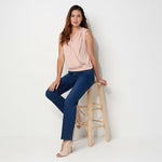NYDJ Petite Marilyn Straight-Leg Jeans With Double Button Closure