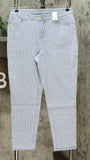 NWT Lemon Way Womens Railroad Striped Skinny Jeans. 640534 12