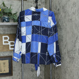 Charter Club Plus Size Nautical Roll Tab Button Tie Front Blouse