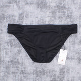 NWT Shade & Shore Women's Hipster Bikini Bottom Black. AEE17 Large M