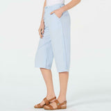 Karen Scott Women's Cotton Seersucker Capri Pants