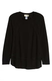 Everleigh Women's Cozy Knit Ribbed Inset Layered Tunic Top