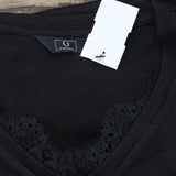 G BY GIULIANA Womens Lace Knit Top