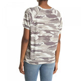 Sweet Romeo Plus Size Thermal Puff Sleeve Camo T-Shirt