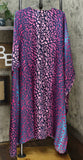 IMAN Women's Boho Chic Printed Loose Fitting V-Neck Kaftan