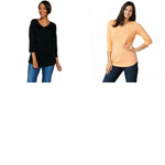 Isaac Mizrahi Live! Women's Essentials Pima Cotton 3/4 Sleeve Tunic Top