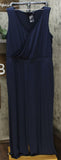 G by Giuliana Women's Plus Size V Neck Wide Leg Knit Jumpsuit Navy 2X