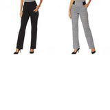 DG2 by Diane Gilman Women's Straight Leg Pull On Ponte Pants
