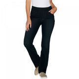 Denim & Co. Plus Size Perfect Denim Smooth Waist Lightly Bootcut Jeans