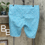 DG2 by Diane Gilman Pull On Bermuda Shorts Turquoise Petite 2X