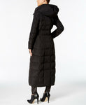 Cole Haan Women's Layered Maxi Puffer Coat Black Petite Small