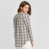 Universal Thread Women's Long Sleeve Button Front Tunic Blouse