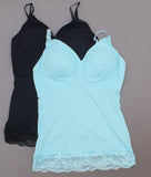 Rhonda Shear Women's Plus Size 2 Pack Pin Up Camisoles With Lace Trim