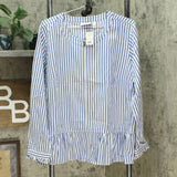 Denim & Co. Women's Yarn Dyed Striped Peplum Jacket