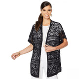 Antthony Women's Lacey Days Short Sleeve Open Knit Cardigan