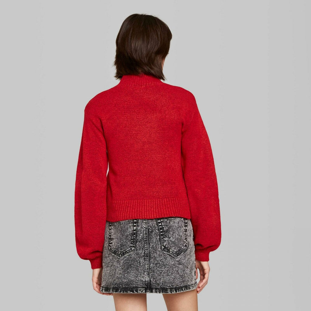 Wild Fable Red Mock Sweaters for Women