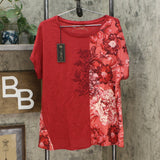 DG2 by Diane Gilman Women's Mixed Media Embroidered Front Seam Blouse