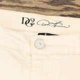 DG2 by Diane Gilman Classic Stretch Floral Fray-Hem Ankle Jeans Cream 12