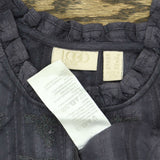 LOGO by Lori Goldstein Textured Woven Blouse Graphite Plus 1X