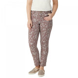 LOGO by Lori Goldstein Plus Size Stretch Twill Printed Straight Leg Pants