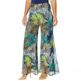 Nina Leonard Women's Printed Powermesh Palazzo Pants