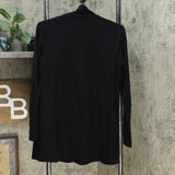 LOGO by Lori Goldstein Women's French Terry Cardigan with Zipper Detail