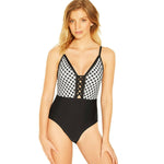 Sea Angel Women's Gingham Lace-Up One Piece Swimsuit