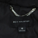 H by Halston Women's Hooded Down Parka With Faux Fur Trim Black 10