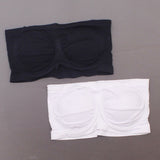 Rhonda Shear 2 Pack Underwire Bandeau Bra with Removable Pads Black/ White 2X