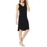 Curations Women's Jersey Knit Sleeveless V-Neck Easy Knit Dress