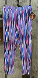 IMAN Women's City Chic Ikat Jersey Knit Ankle Pants