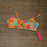 Xhilaration Juniors' Tunneled Tie-Front Bralette Bikini Top PID-L6R50