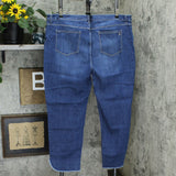 Susan Graver Plus Size High Stretch Denim Ankle Jeans