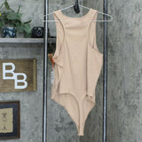 NWT Open Edit Women's Plus Size Crewneck Rib Thong Bodysuit. ED452985WN Plus 2X
