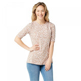Isaac Mizrahi Live! Women's Appaloosa Dot Elbow Sleeve Knit Top